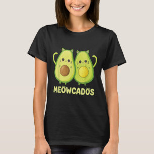 Niedlich Avocado Kitten Pun Funny Kawaii Food Anim T-Shirt
