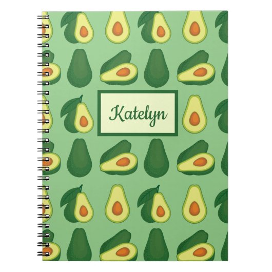 Niedlich Avocado Lover Green Notizblock (Vorderseite)