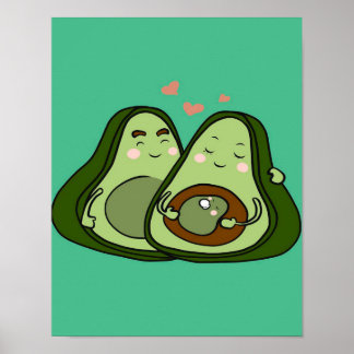 Niedlich Avocado Mommy | Niedliche Familie | Mama  Poster