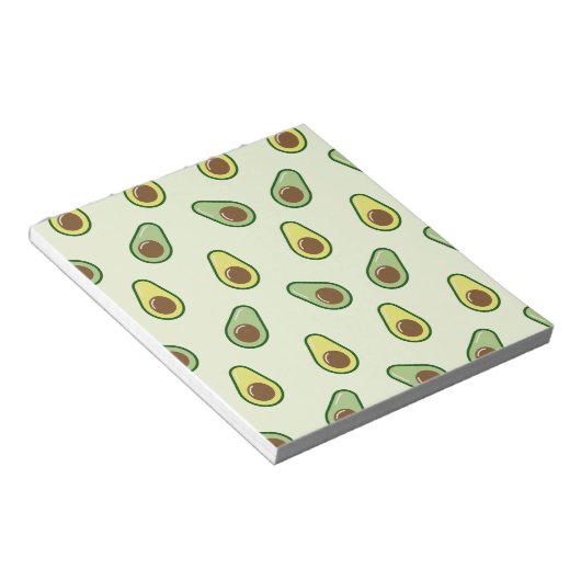 Niedlich Avocado Pattern Notizblock (angewinkelt)