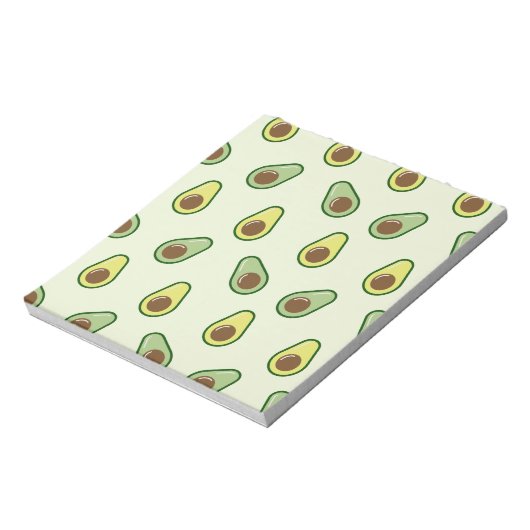 Niedlich Avocado Pattern Notizblock (Rotiert)