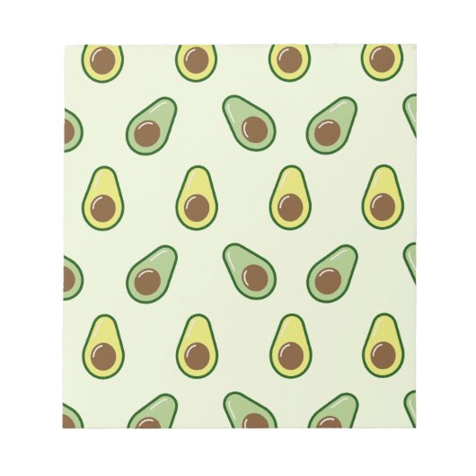 Niedlich Avocado Pattern Notizblock (Vorderseite)