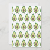 Niedlich Avocado Personalize 1 Birthday White BG Einladung (Rückseite)