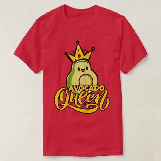 Niedlich Avocado Queen Funny Vegan Women T-Shirt (Design vorne)