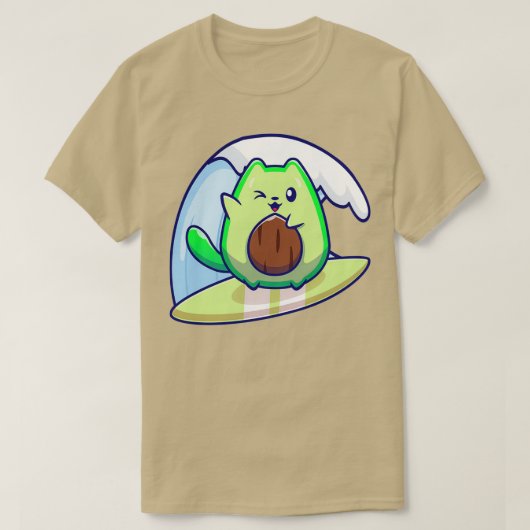 Niedlich Avocado Surfing Classic TShirt (Design vorne)