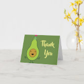 Niedlich Avocado Vielen Dank, dass Sie die ersten Karte (Gelbe Blume)