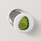 Niedlich Avocado Watercolor Button (Vorne & Hinten)