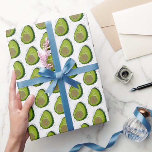 Niedlich Avocado Watercolor Geschenkpapier (Schenken)