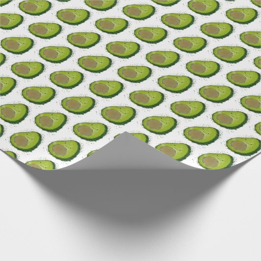 Niedlich Avocado Watercolor Geschenkpapier (Ecke)