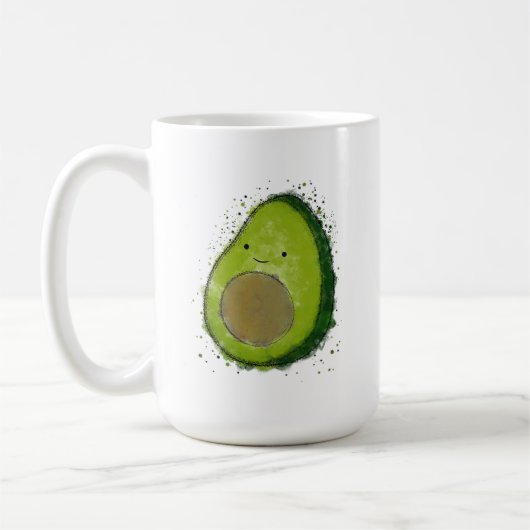 Niedlich Avocado Watercolor Kaffeetasse (Links)