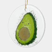 Niedlich Avocado Watercolor Keramik Ornament (Links)
