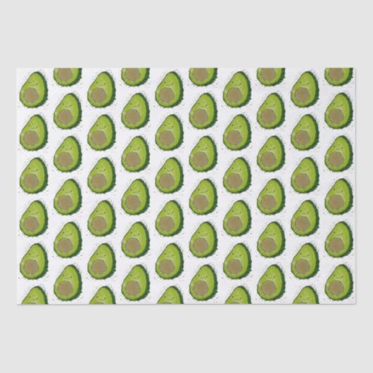 Niedlich Avocado Watercolor Seidenpapier (Vorderseite)