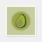 Niedlich Avocado Watercolor Serviette (Vorderseite)