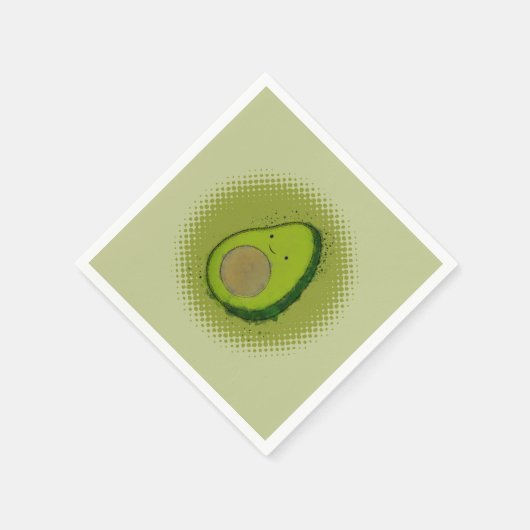 Niedlich Avocado Watercolor Serviette (Ecke)
