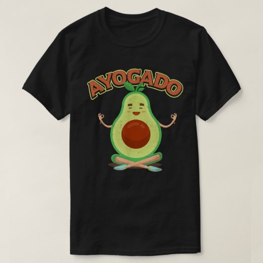 Niedlich Avocado Yoga Ayogado Gesunde Ernährung T-Shirt (Design vorne)