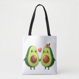Niedlich Avocados - Kawaii Couple Heart Design Tasche