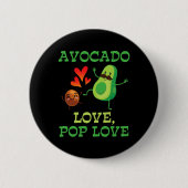 Niedlich Avocados Tanzen Together Avocado Liebe Po Button (Vorderseite)
