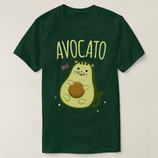 Niedlich Avocato Avocado Cat Kawaii T-Shirt (Design vorne)