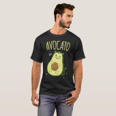 Niedlich Avocato Avocado Cat T-Shirt (Vorne ganz)