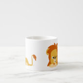 Niedlich Awake Cartoons Lion Espressotasse (Vorderseite)