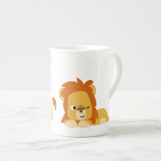 Niedlich Awake Cartoons Lion Porzellantasse