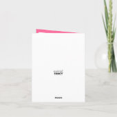 Niedlich Awkward Pink Flamingo Dankeskarte (Rückseite)