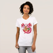 Niedlich Axolotl Eating Ramen Kawaii Noodle Cartoo T-Shirt (Vorne ganz)