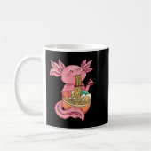 Niedlich Axolotl Eating Ramen Noodles Kawaii Anime Kaffeetasse (Links)