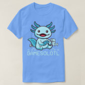 Niedlich Axolotl Gamesolotl Blue Axolotl Salamande T-Shirt (Design vorne)