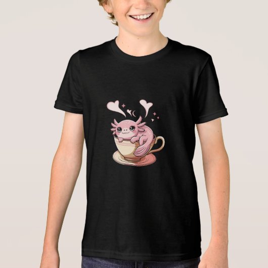 Niedlich Axolotl - Kawaii Axolotl Lover Gift Tri-Blend Shirt (Vorderseite)