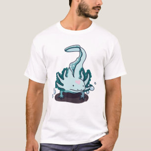 Niedlich Axolotl Kids Blue Salamander Plush Herpet T-Shirt