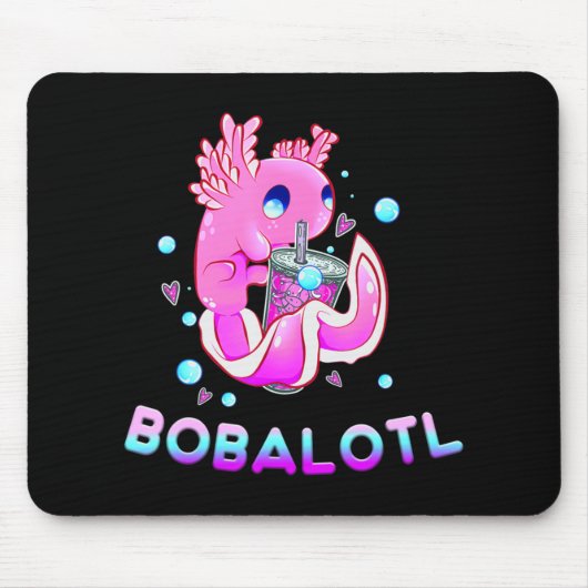 Niedlich Axolotl Lover Bobalotl Boba Kawaii Anime Mousepad (Vorne)