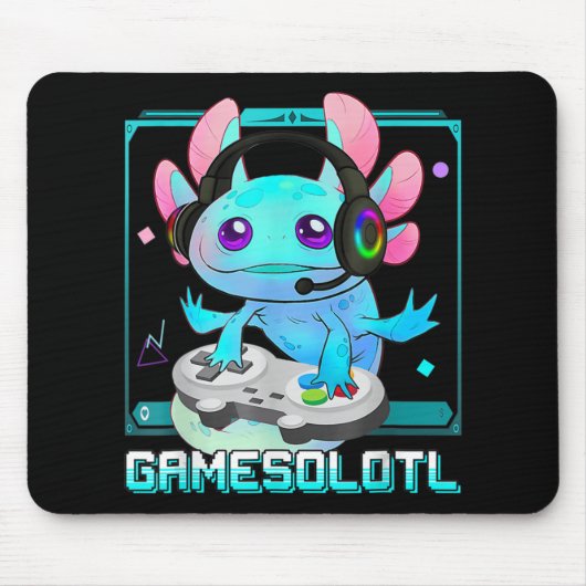 Niedlich Axolotl Lover Gamesalotl Gaming Axolotl K Mousepad (Vorne)