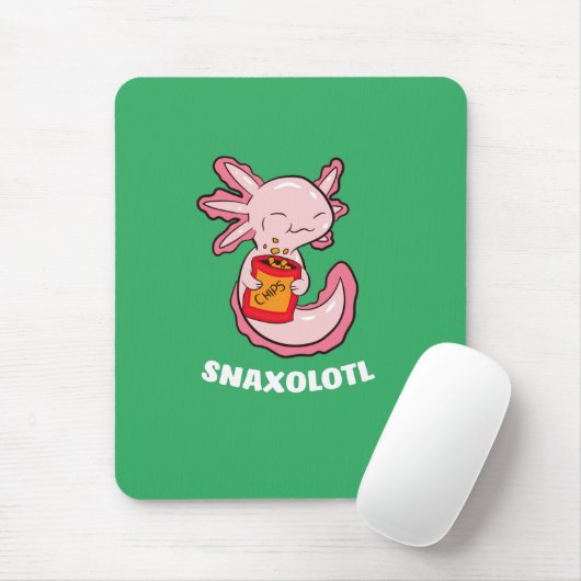 Niedlich Axolotl Lover Snaxolotl Kawaii Axolotl Fo Mousepad (Mit Mouse)