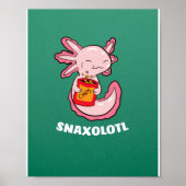 Niedlich Axolotl Lover Snaxolotl Kawaii Axolotl Fo Poster (Vorne)