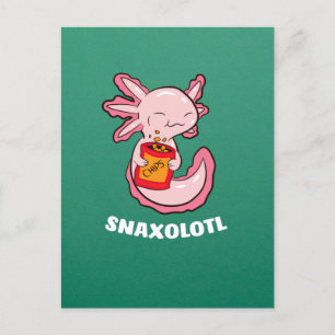 Niedlich Axolotl Lover Snaxolotl Kawaii Axolotl Fo Postkarte