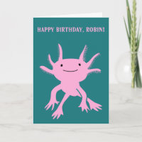 Niedlich Axolotl Pink Salamander Personalisiert Ge