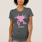 Niedlich Axolotl Pink Salamander Personalisiert Gr T-Shirt (Vorderseite)