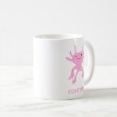 Niedlich Axolotl Pink Salamander Personalisiert Kaffeetasse (VorderseiteRechts)