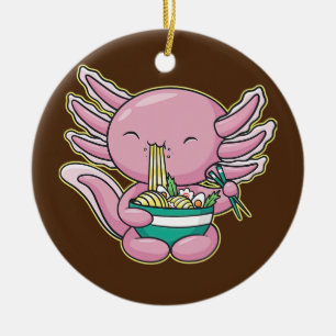 Niedlich Axolotl Ramen Japanischer Anime Noodles T Keramik Ornament