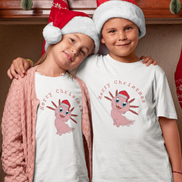 Niedlich Axolotl Santa Merry Weihnachten T-Shirt
