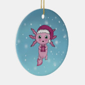 Niedlich Axolotl Weihnachten Keramik Ornament (Rechts)