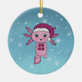 Niedlich Axolotl Weihnachten Keramik Ornament