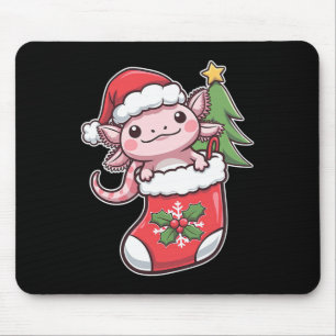 Niedlich Axolotl zu Weihnachten Axolotl Mousepad