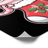 Niedlich Axolotl zu Weihnachten Axolotl Poster (Ecke)