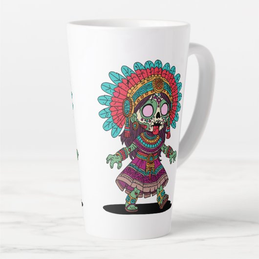 Niedlich Aztec Zombie Milchtasse (Rechte Ecke)