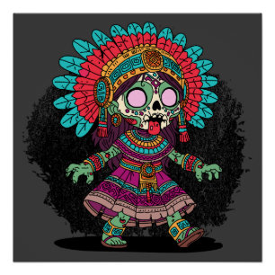 Niedlich Aztec Zombie Poster