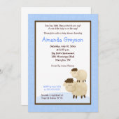 Niedlich Baa Baa Sheep 12x18 Baby Dusche Invite Bl Einladung (Vorne/Hinten)