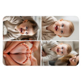Niedlich Baby 4 Foto Collage Picture Magnet (Horizontal)