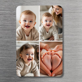 Niedlich Baby 4 Foto Collage Picture Magnet